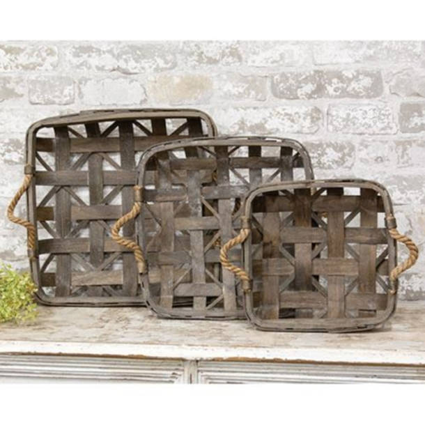 Gracie Oaks 3 Piece Tobacco Basket Set & Reviews Wayfair
